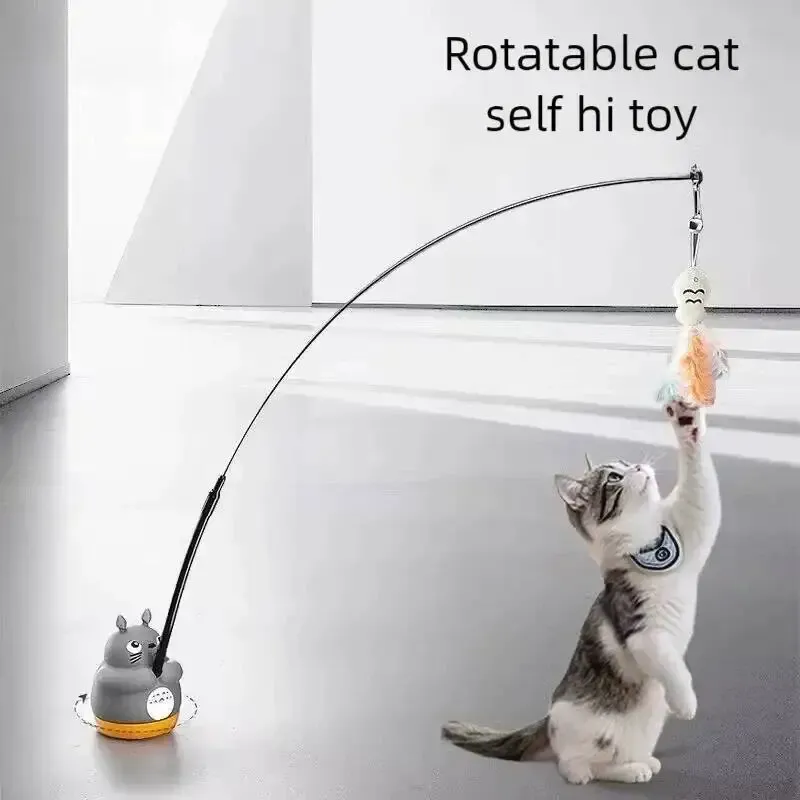Jouet interactif rotatif pour chat