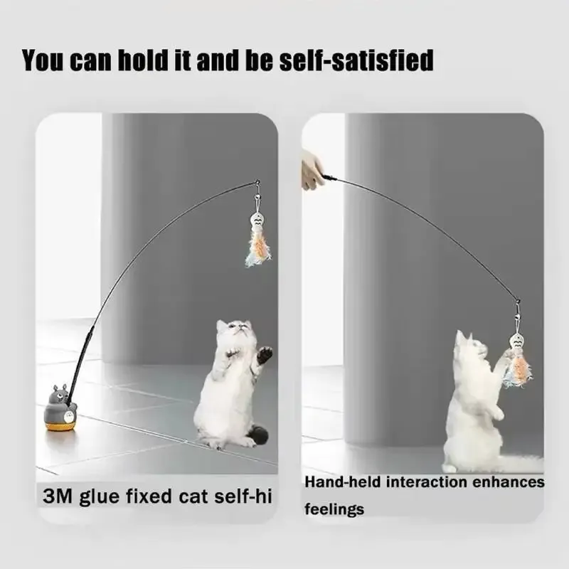 Jouet interactif rotatif pour chat