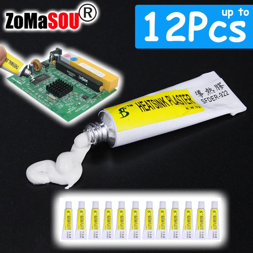 Pâte thermique conductrice pour dissipateur, pâte de refroidissement pour puce VGA, RAM, LED et circuits intégrés, 1 à 12 pièces
