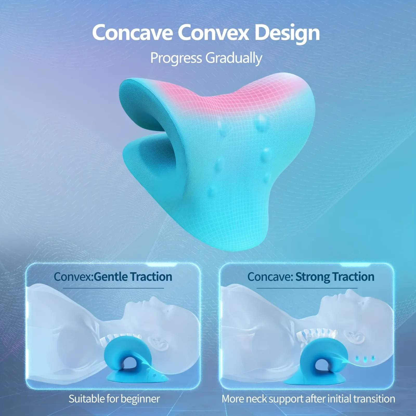 Détail du dispositif de traction cervicale