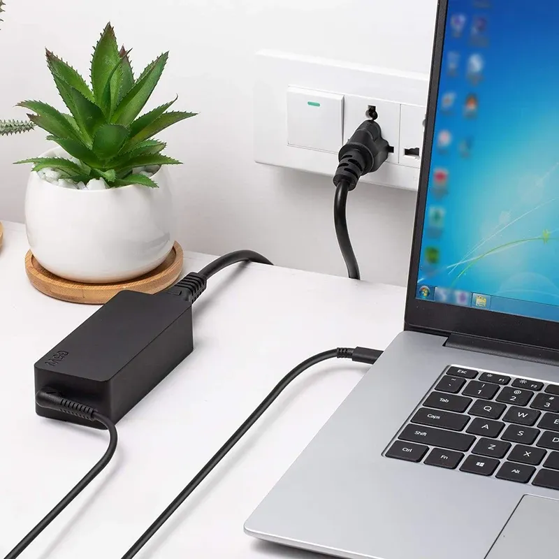 Adaptateur secteur USB-C 65 W 20 V 3,25 A pour Lenovo ThinkPad, HP, Yoga, Dell et ASUS, chargeur rapide de type C pour ordinateur portable 6