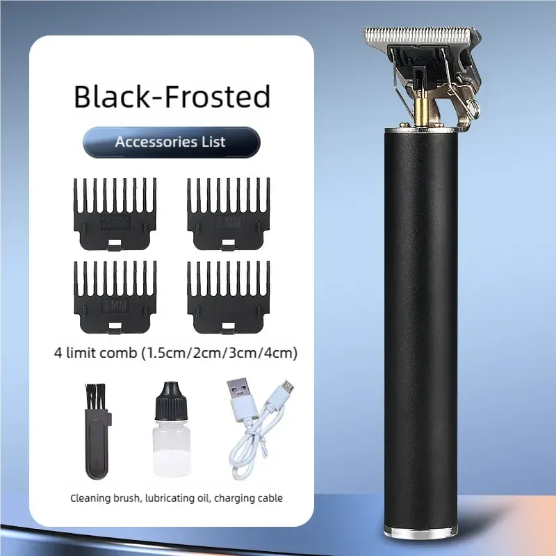 Tondeuse à cheveux électrique vintage T9 rechargeable pour homme, tondeuse professionnelle de barbier 7