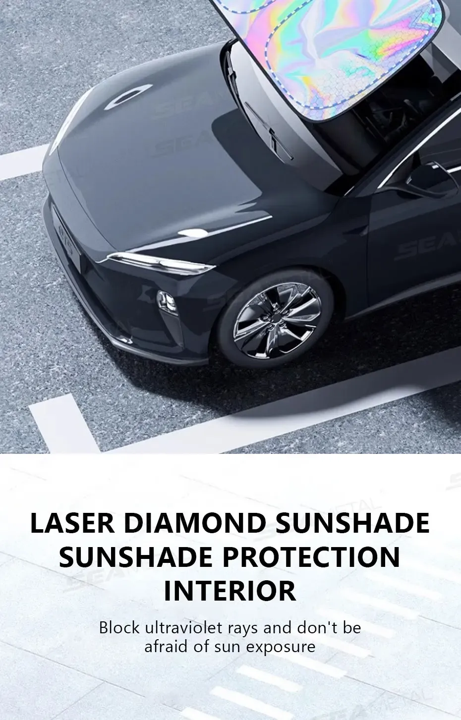 Pare-soleil avant pour voiture, installation