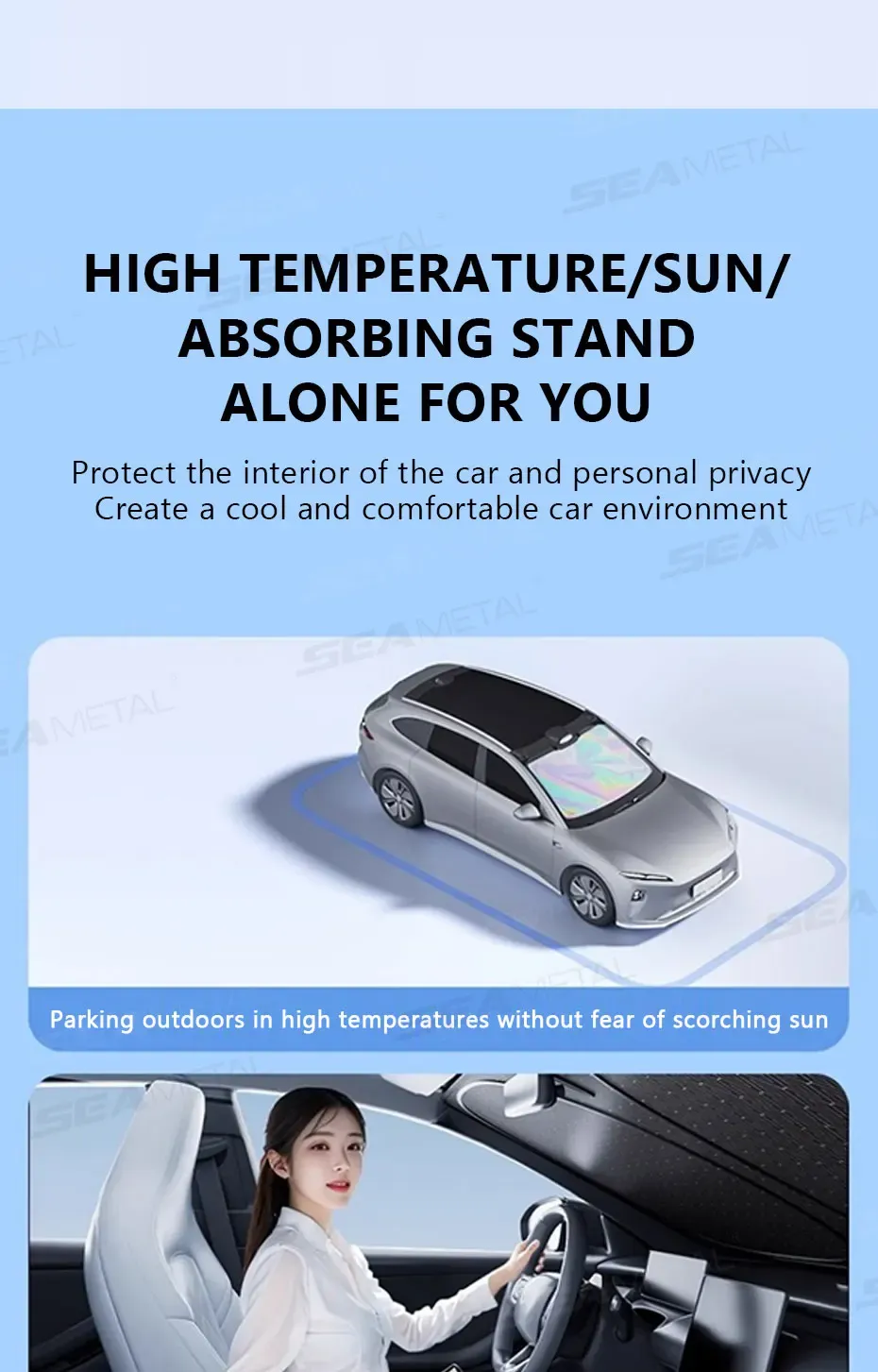 Pare-soleil avant pour voiture, rangement