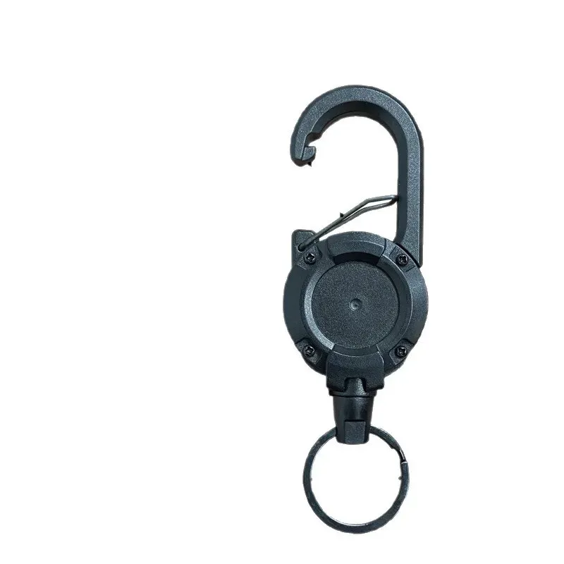 Porte-clés rétractable extensible avec clip robuste et mousqueton pour hommes et sacs de plein air 3