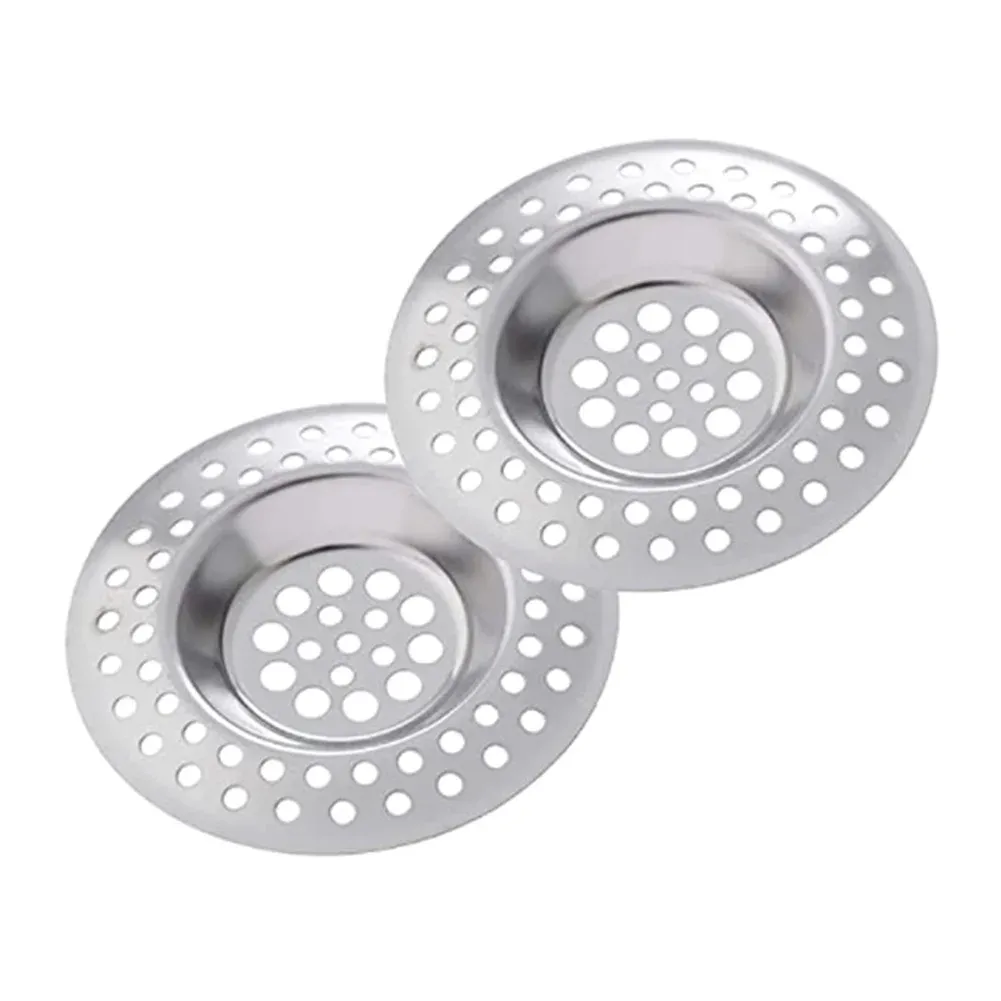 Crépine d'évier en métal de cuisine, 2 pièces, bouchon de vidange de sol pour baignoire, collecteur de cheveux, trou de vidange de douche en acier inoxydable, piège filtrant 7,5 cm 7
