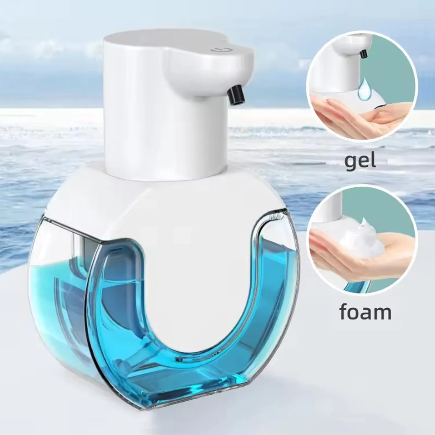Distributeur de savon mousse automatique mural intelligent, rechargeable, 500 ml, capteur infrarouge pour salle de bain 3