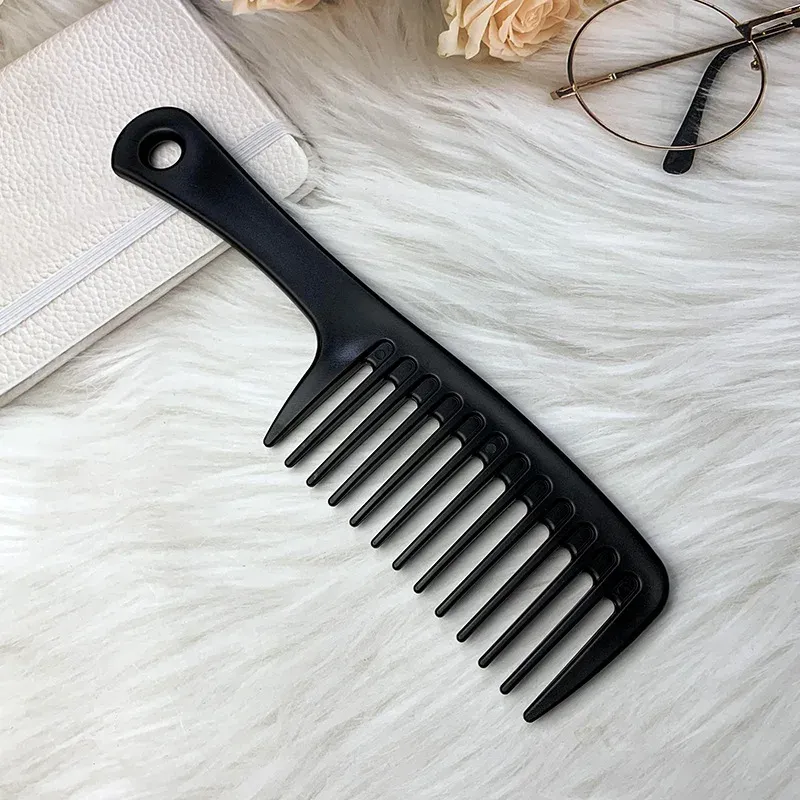Peigne à cheveux résistant à la chaleur pour femme, peigne humide, brosse pour cheveux bouclés, outil de coiffure professionnel pour salon, dents larges 13