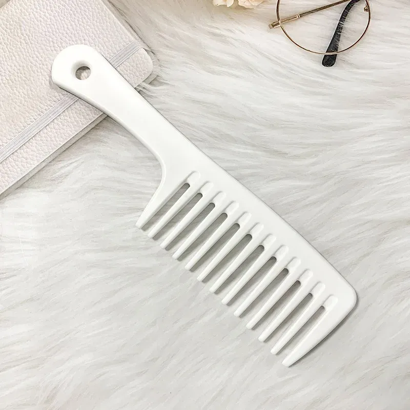 Peigne à cheveux résistant à la chaleur pour femme, peigne humide, brosse pour cheveux bouclés, outil de coiffure professionnel pour salon, dents larges 15