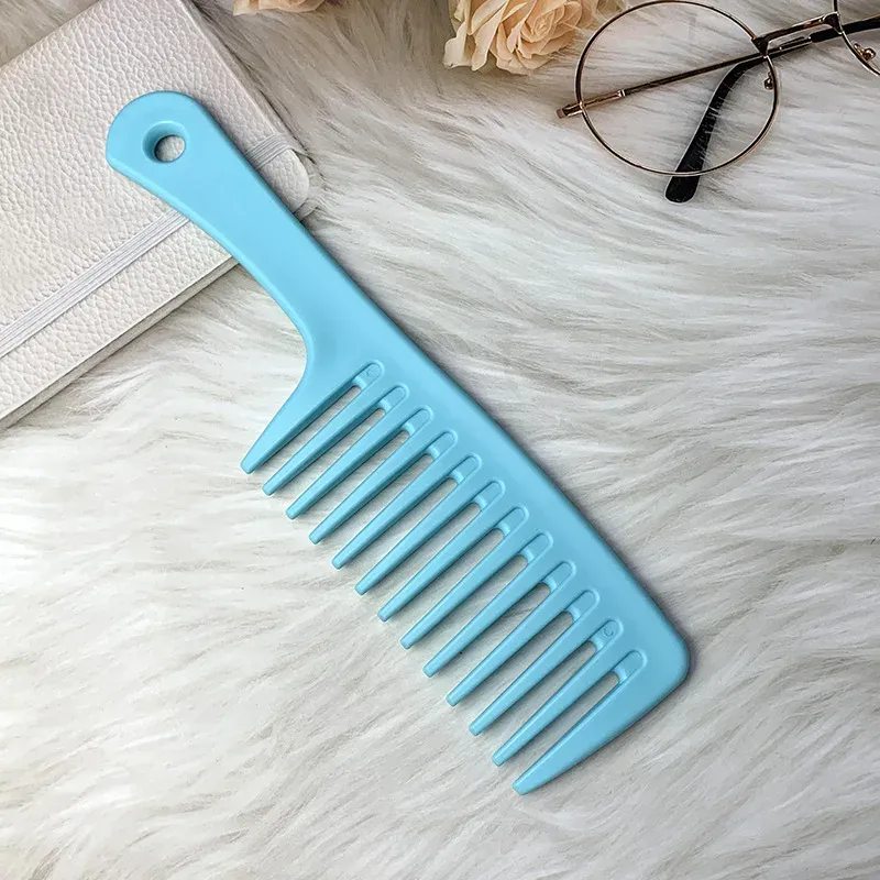 Peigne à cheveux résistant à la chaleur pour femme, peigne humide, brosse pour cheveux bouclés, outil de coiffure professionnel pour salon, dents larges 11