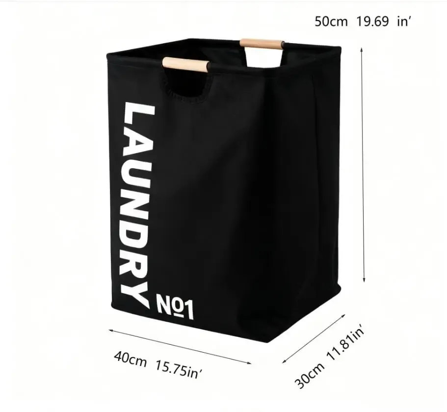 Panier à linge pliable en tissu avec poignées, grande capacité et étanche pour la maison et la salle de bain 5