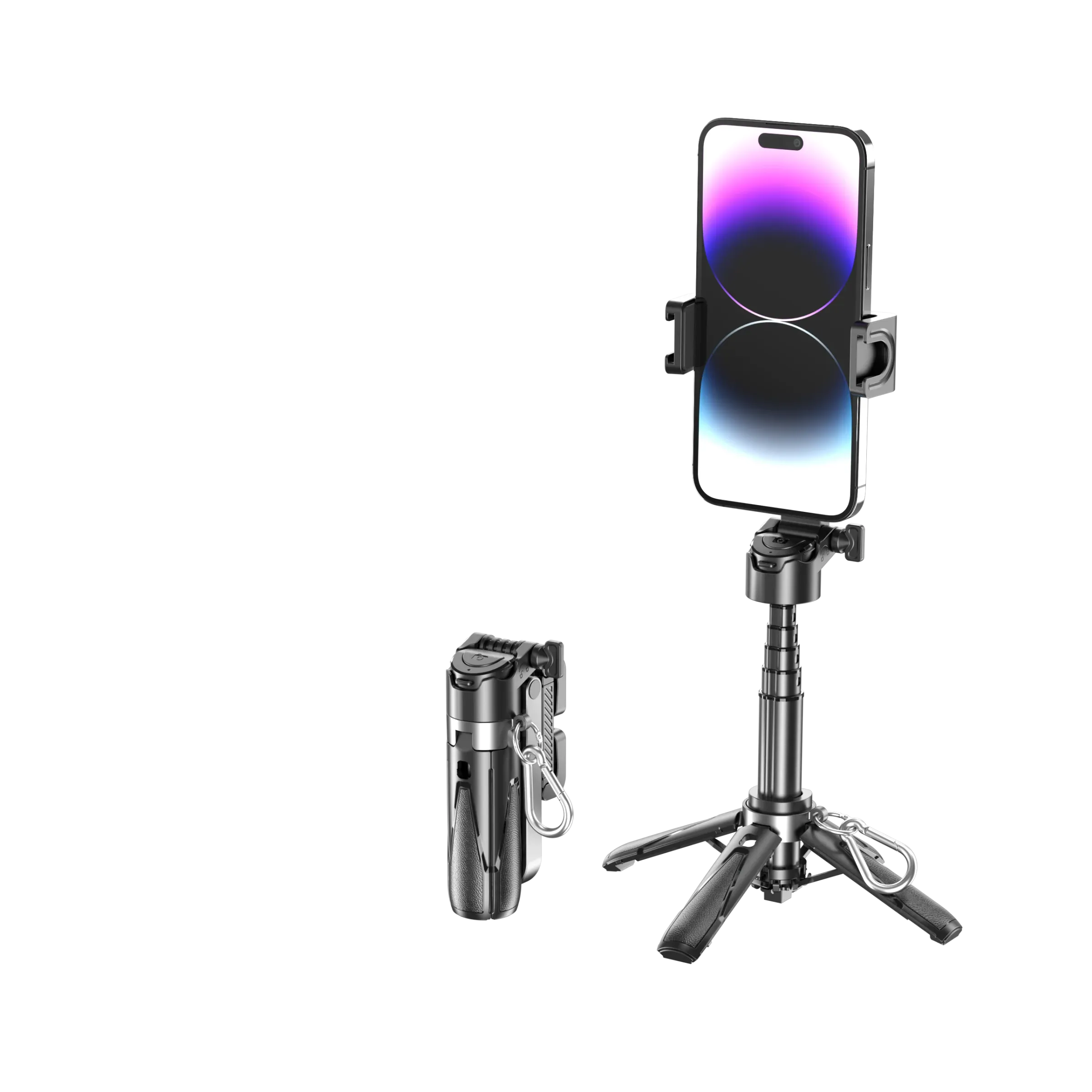 Mini trépied télescopique multifonctionnel Bluetooth avec perche selfie pour téléphone 2