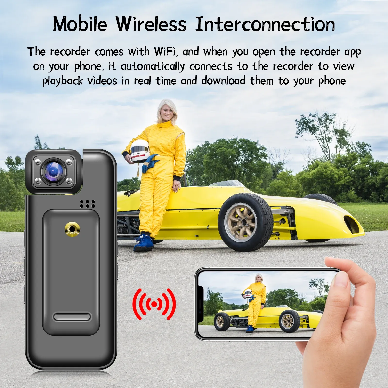 Caméra portable dans son environnement
