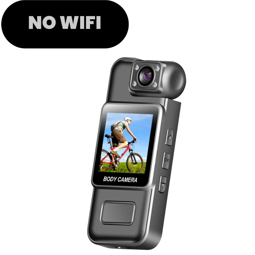 Caméra Wi-Fi Ultra HD 4K, mini caméra vidéo numérique portable, enregistreur pour les forces de l'ordre, caméra de sport d'extérieur à objectif rotatif 180° 7