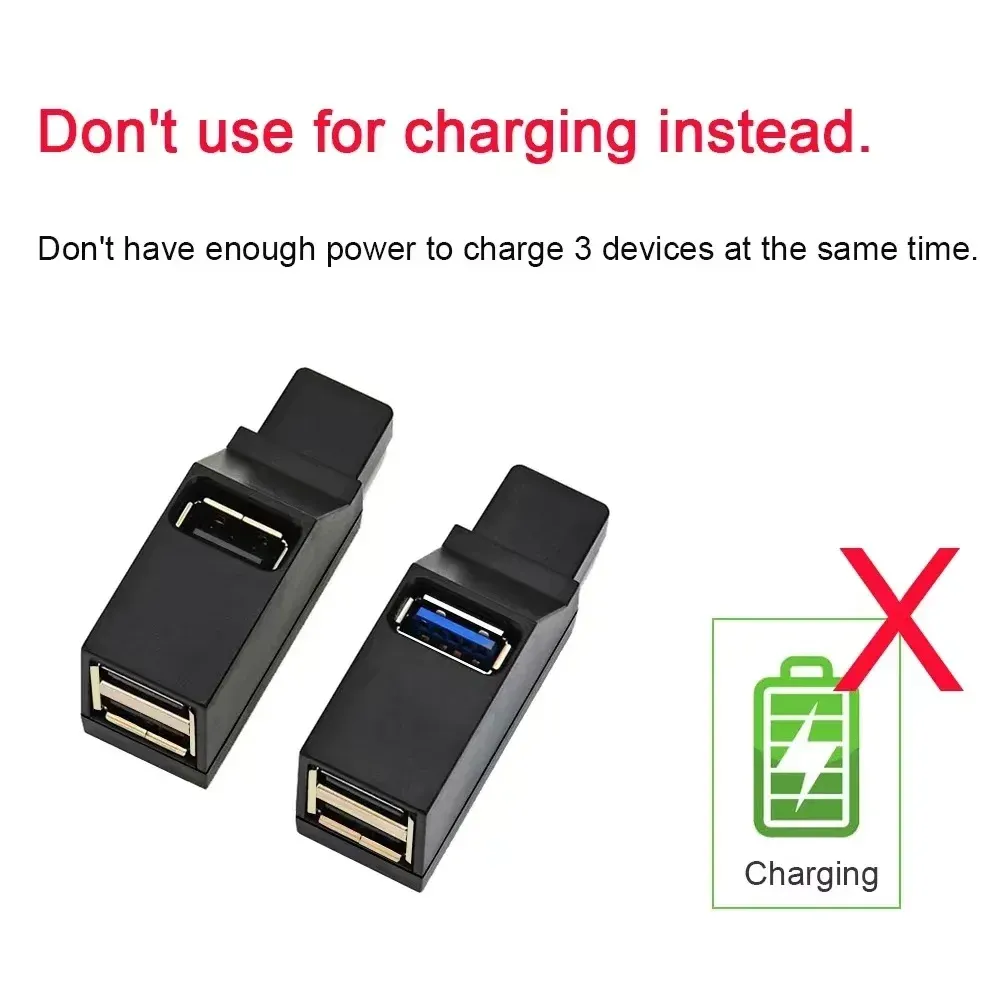Hub USB multiport, vue des ports