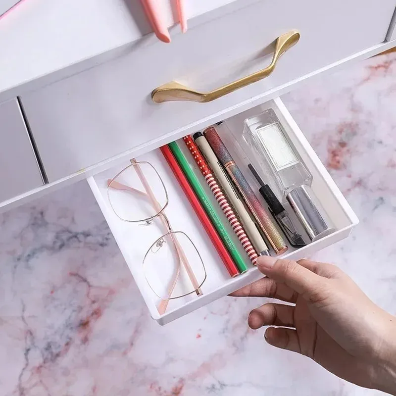Boîte de rangement dissimulée auto-adhésive en plastique pour bureau 5