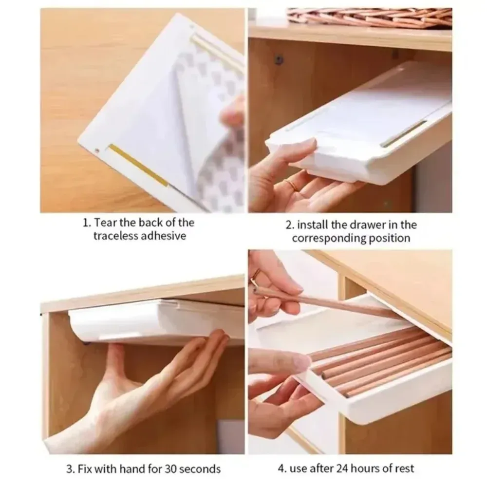Organisation du bureau avec tiroir dissimulé
