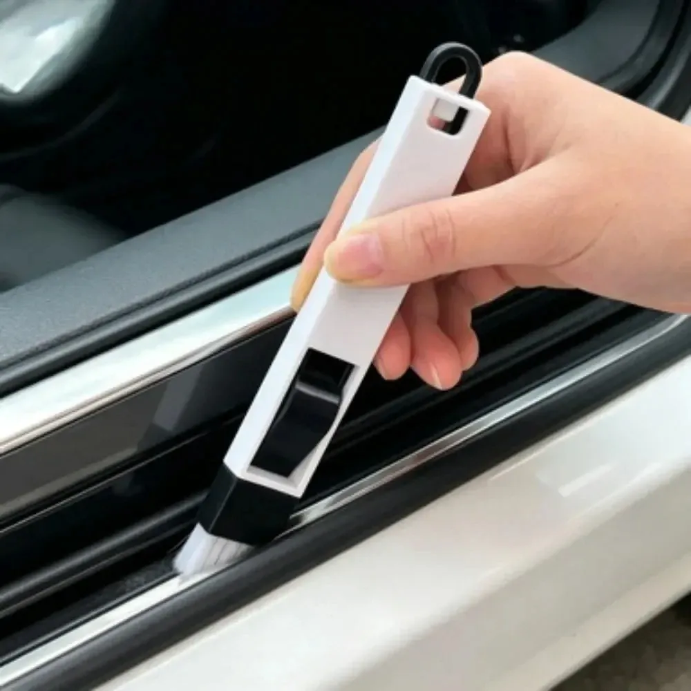 Brosse polyvalente de nettoyage des rainures de portes et fenêtres avec pelle à poussière 4