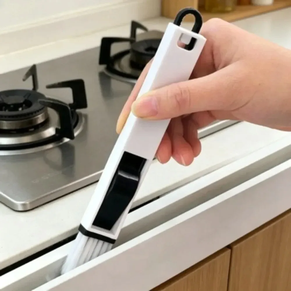 Brosse polyvalente de nettoyage des rainures de portes et fenêtres avec pelle à poussière 5