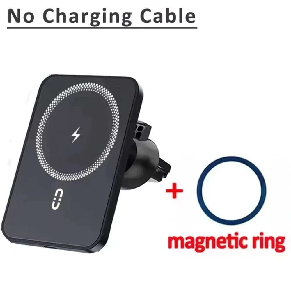Support magnétique GPS pour téléphone à fixer sur la grille d'aération de voiture, avec chargeur sans fil rapide compatible MagSafe pour iPhone 17, 16, 15, 14, 13, 12 Pro Max 8