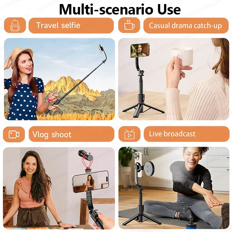 KEELEAD – Perche à selfie magnétique avec télécommande Bluetooth et trépied pour iPhone MagSafe 12, 13 et 14 Pro Max, prise de vue verticale 6