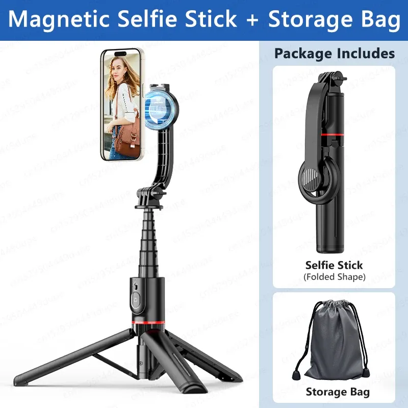 KEELEAD – Perche à selfie magnétique avec télécommande Bluetooth et trépied pour iPhone MagSafe 12, 13 et 14 Pro Max, prise de vue verticale 8