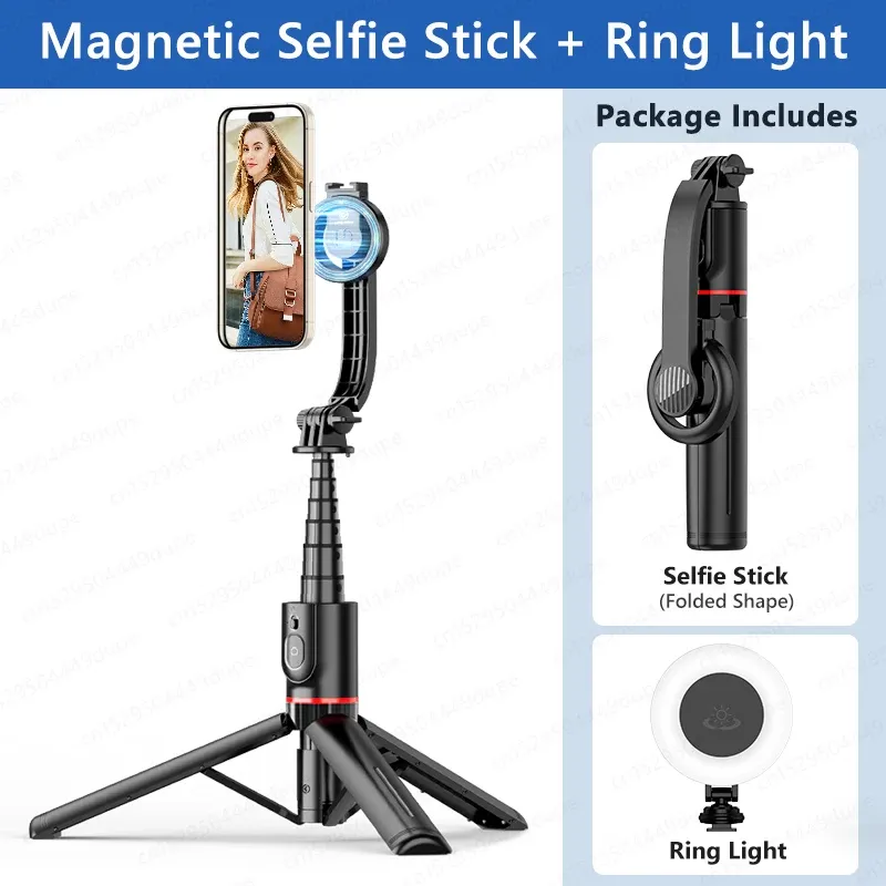 KEELEAD – Perche à selfie magnétique avec télécommande Bluetooth et trépied pour iPhone MagSafe 12, 13 et 14 Pro Max, prise de vue verticale 9