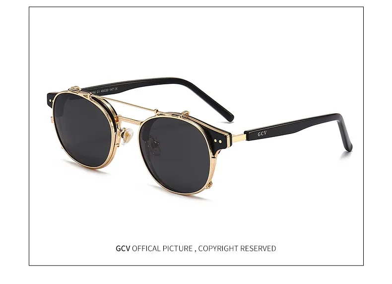 Lunettes de soleil steampunk, vue de côté