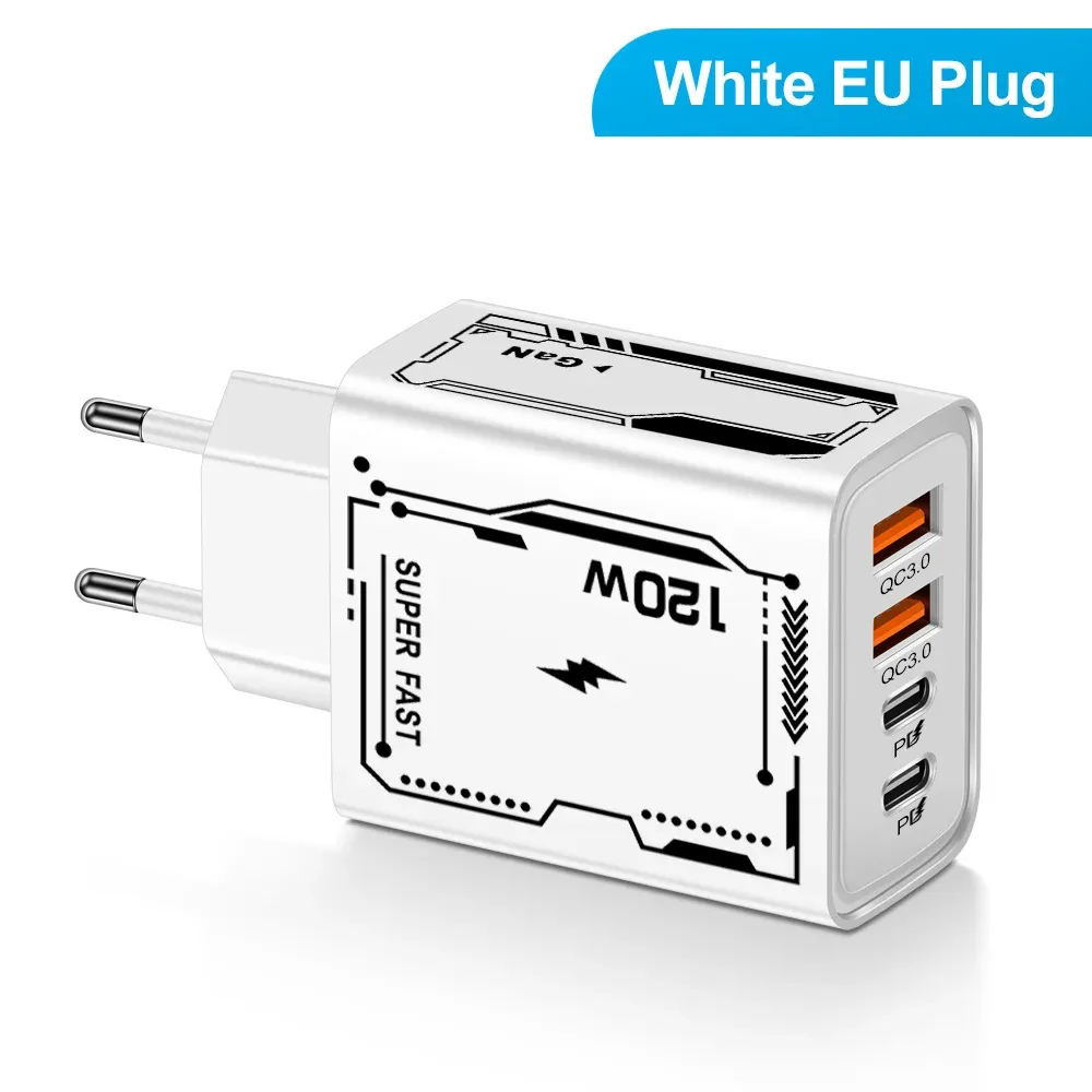 Chargeur secteur USB-C 4 ports Power Delivery 3.0, compatible iPhone 16, iPhone 15, Samsung, Xiaomi et Huawei 12