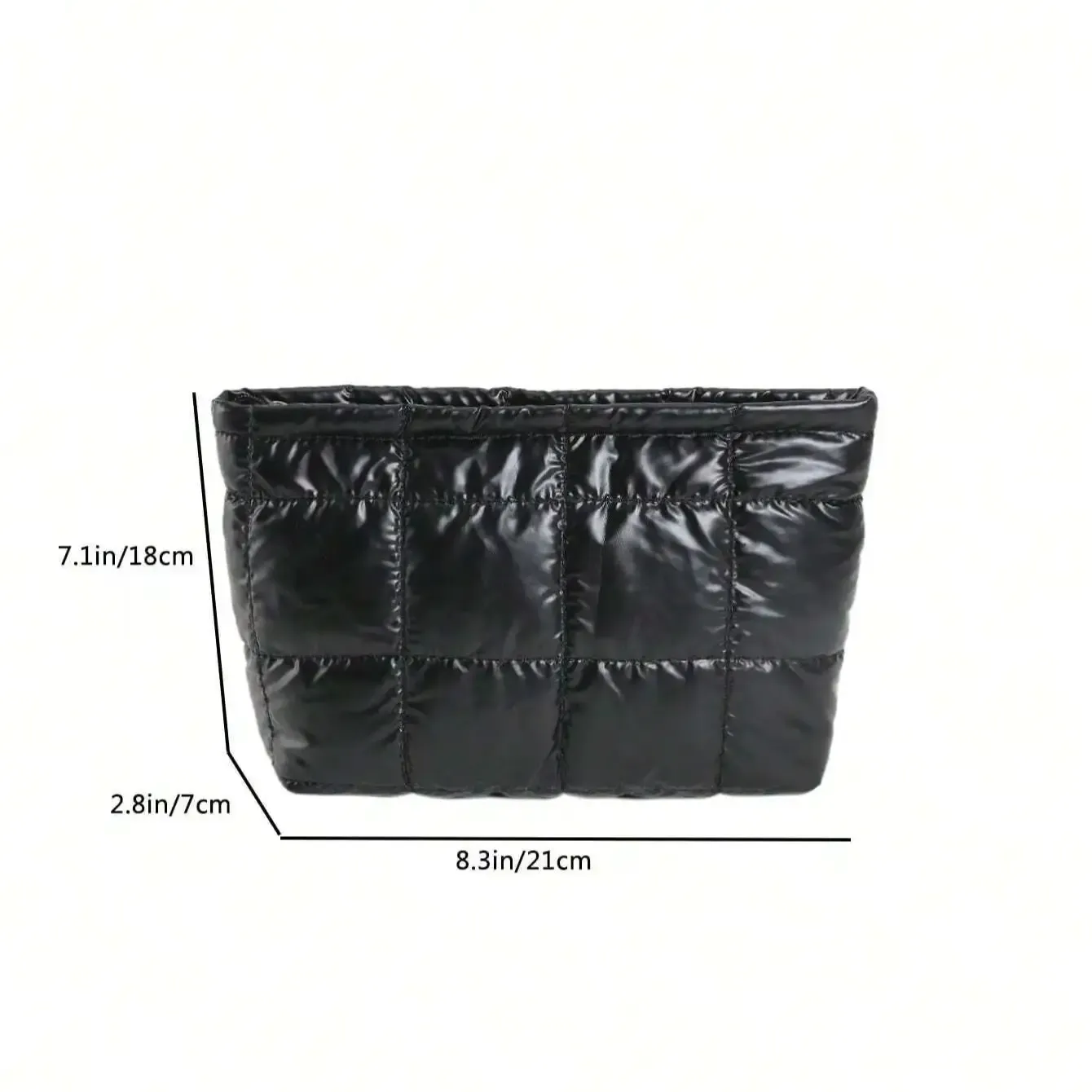 Trousse de maquillage ouverte et organisée
