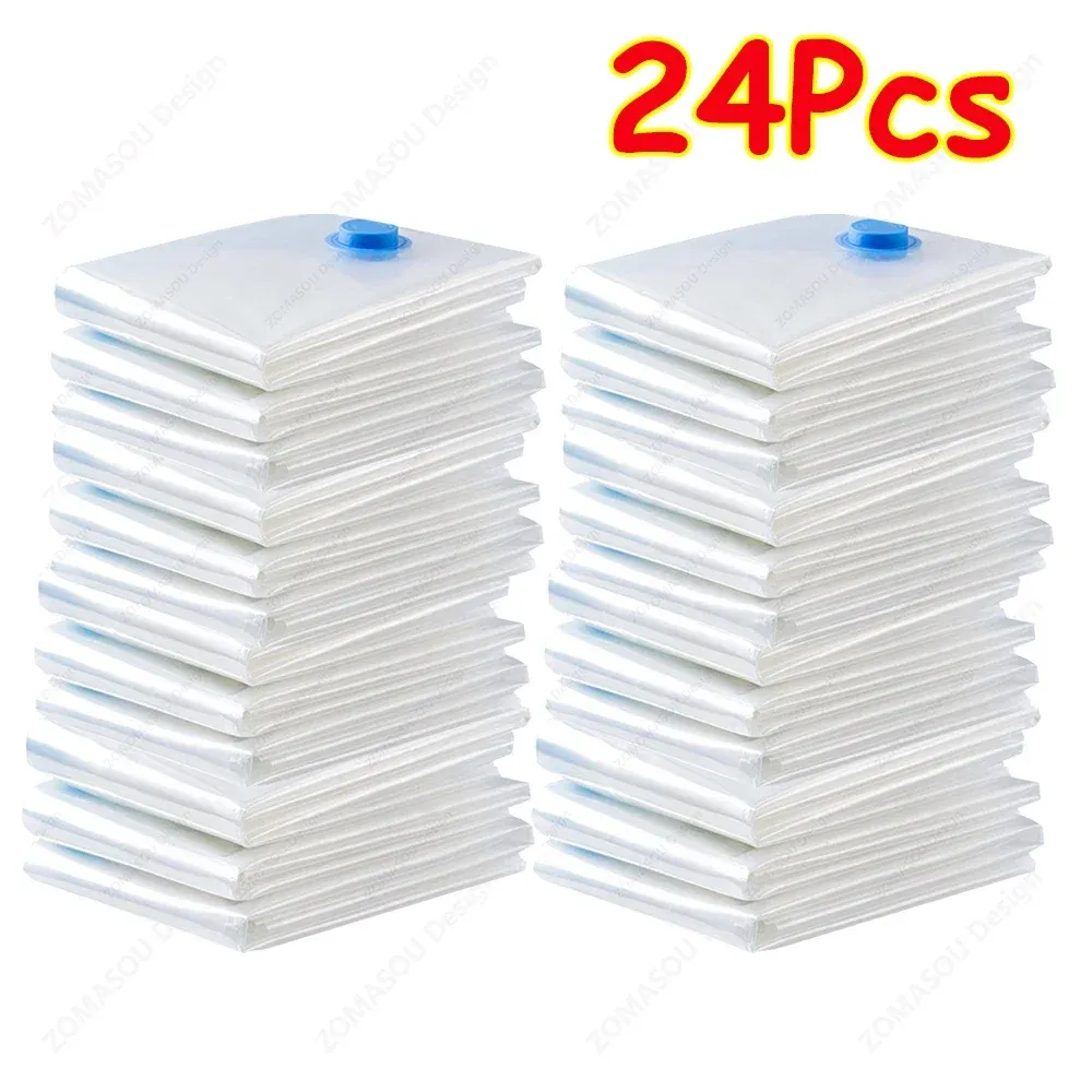 Sacs de rangement sous vide réutilisables (lot de 1 à 24) – Compressibles et pliables, pour vêtements et literie 7