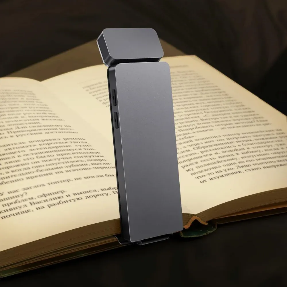 Lampe de lecture LED rechargeable USB, portable et compacte, à pince