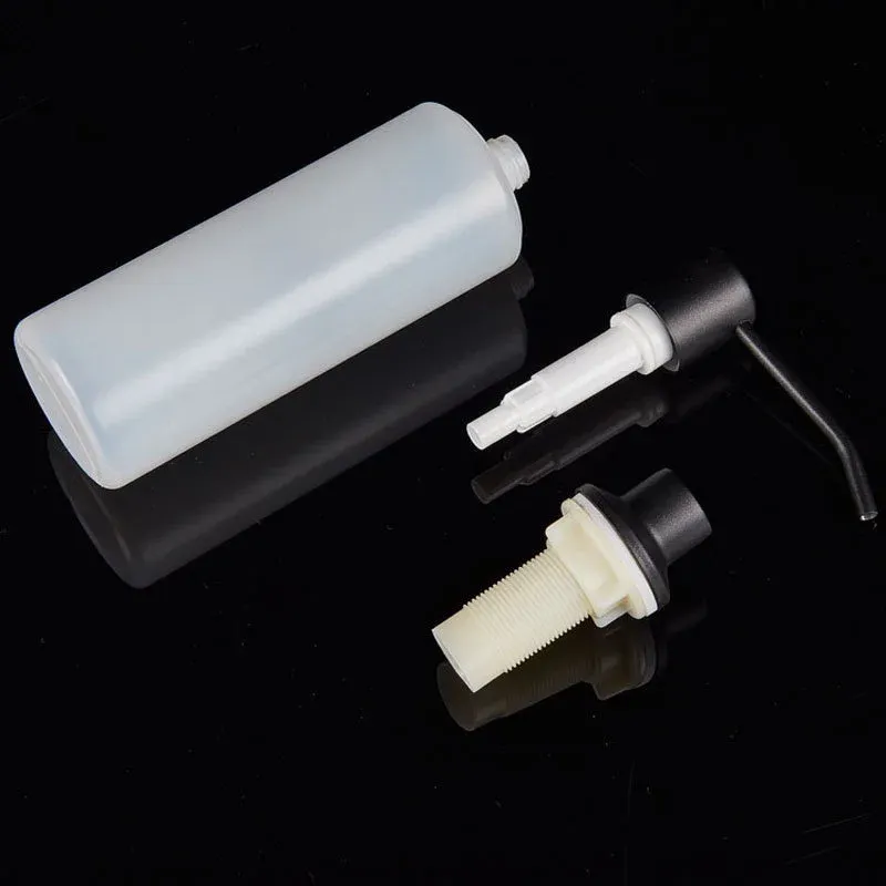 Distributeur de savon pour évier en acier inoxydable à pompe manuelle, 350 ml 4