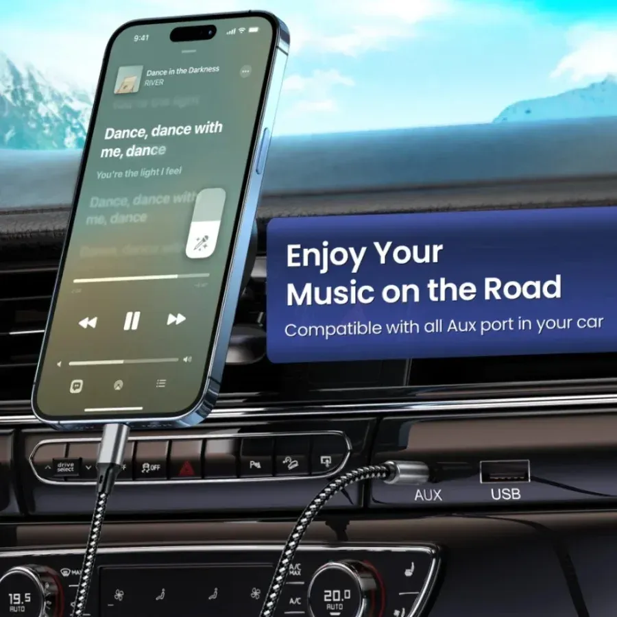 Câble adaptateur USB-C vers Jack AUX 3,5 mm, DAC audio stéréo Hi-Fi pour téléphone, écouteurs et voiture, disponible en 1 m, 1,5 m et 2 m 2