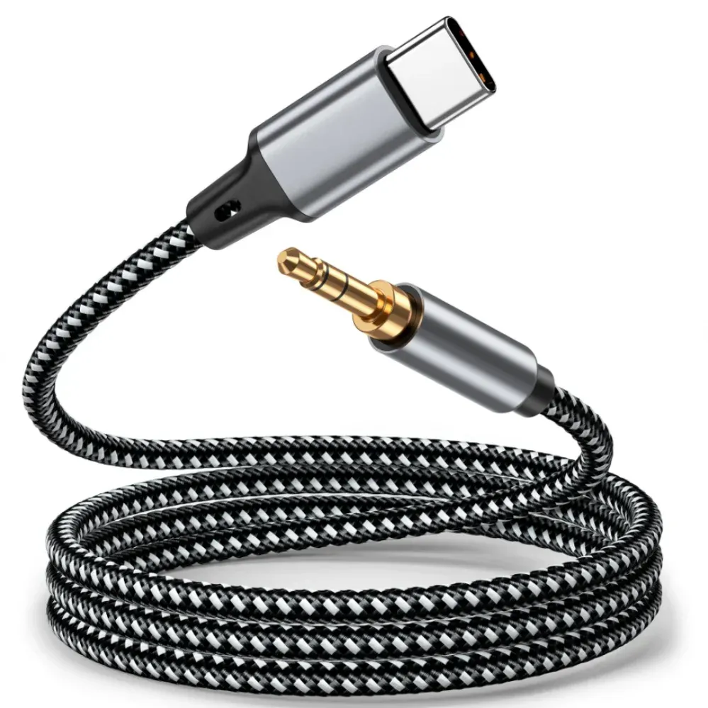 Câble adaptateur USB-C vers Jack AUX 3,5 mm, DAC audio stéréo Hi-Fi pour téléphone, écouteurs et voiture, disponible en 1 m, 1,5 m et 2 m 7