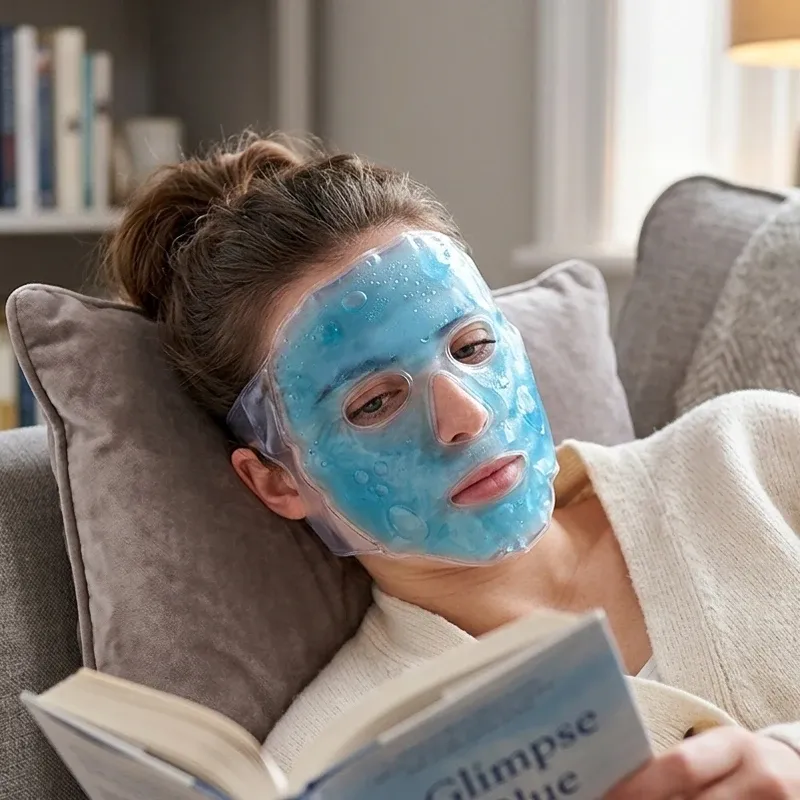Masque facial en gel réutilisable, utilisation quotidienne
