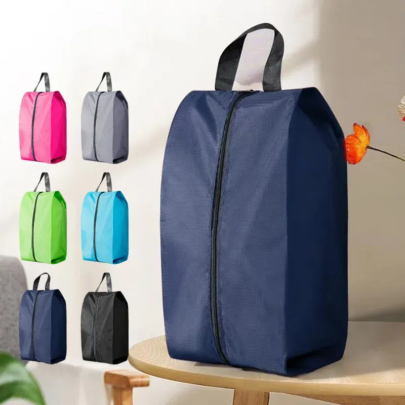 Sac de rangement portable pour chaussures de voyage, étanche, avec fermeture éclair robuste 6