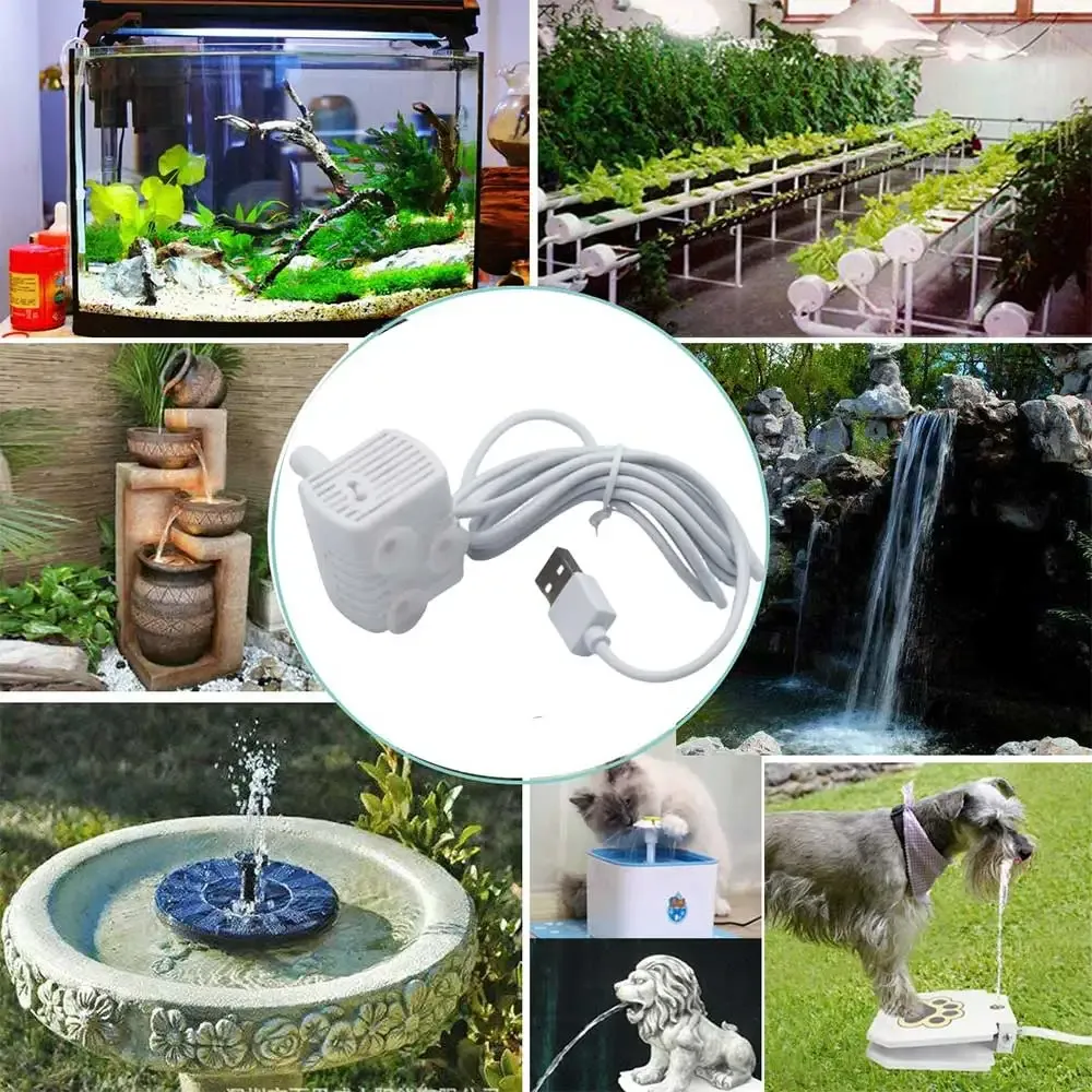 Distributeur d'eau pour animaux de compagnie, pompe à eau, fontaine d'eau pour chat, moteur brûlant anti-sec, remplacement pour fleurs, bol à boire, produits pour animaux de compagnie 4
