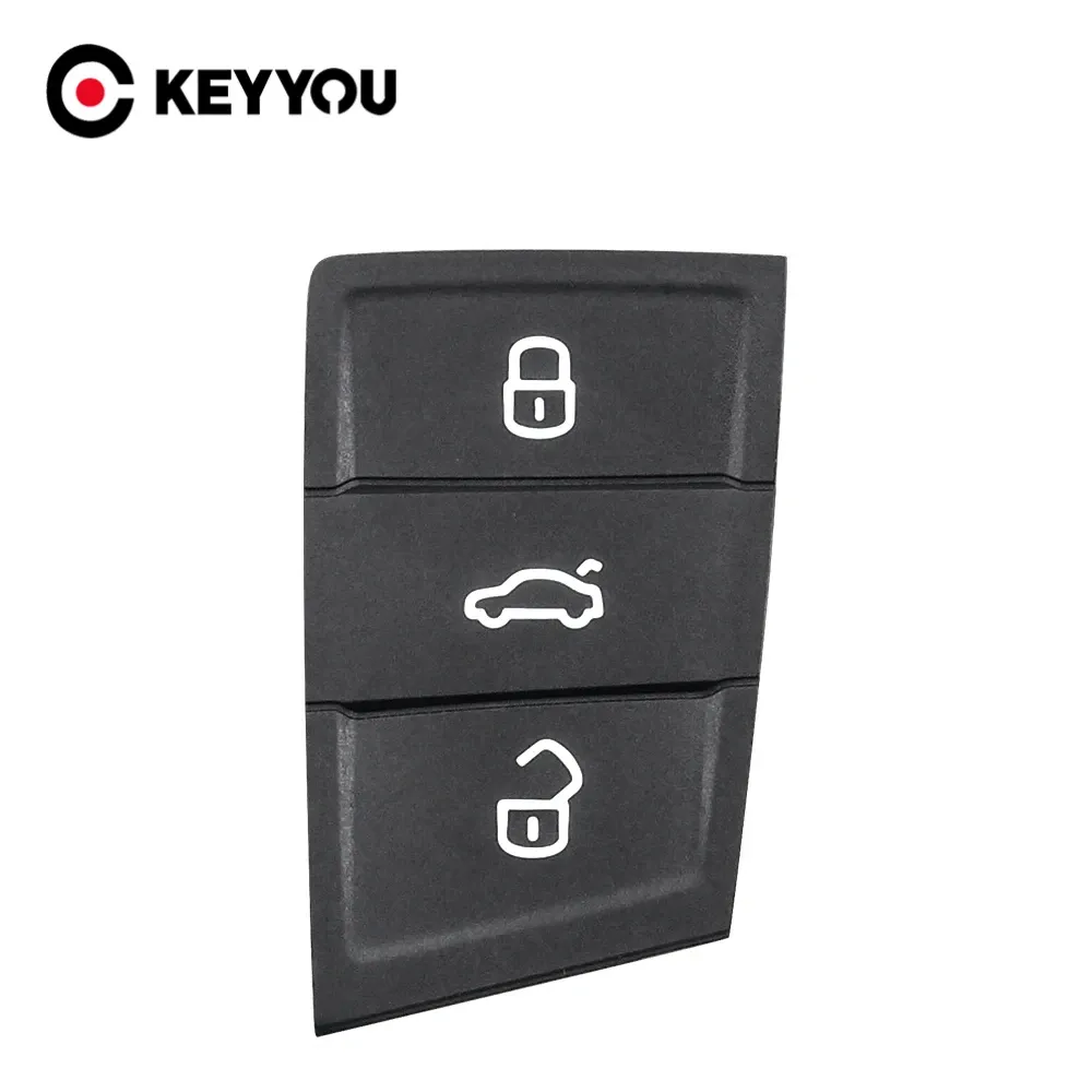 Clé télécommande de voiture KEYYOU à 3 boutons en caoutchouc, compatible Volkswagen Golf 4, 5, 6 et 7, Skoda Octavia, Seat Leon, Ibiza et Altea