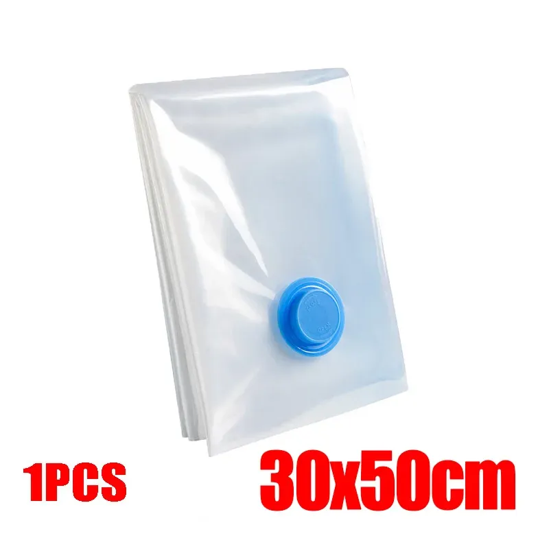 Lot de 4 sacs de compression sous vide épais et transparents pour couettes et vêtements 16