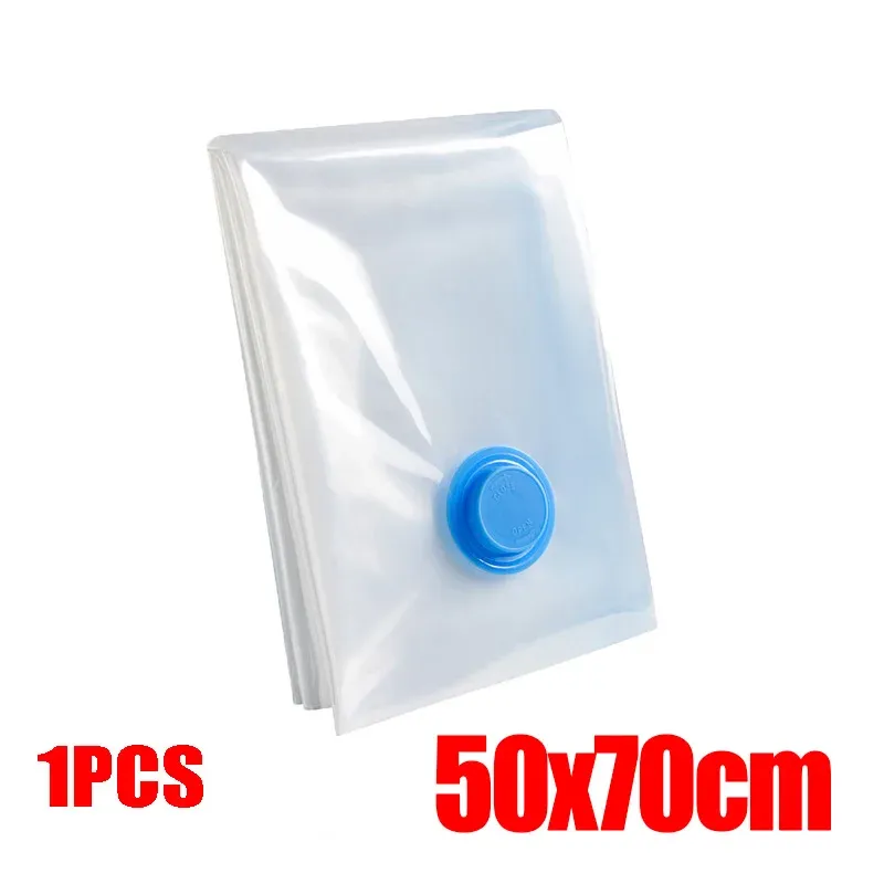 Lot de 4 sacs de compression sous vide épais et transparents pour couettes et vêtements 14