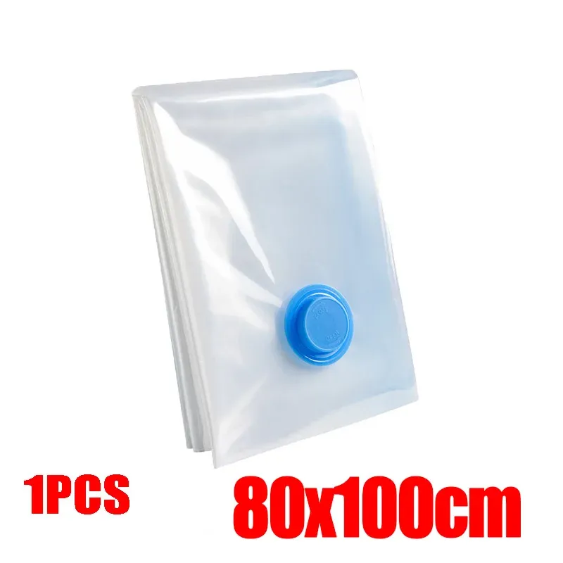 Lot de 4 sacs de compression sous vide épais et transparents pour couettes et vêtements 20