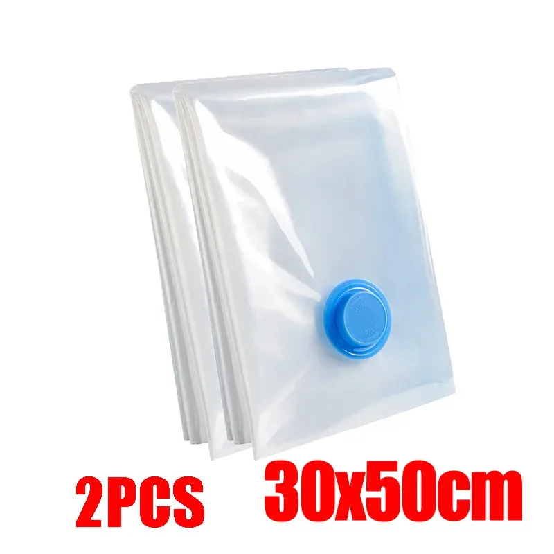 Lot de 4 sacs de compression sous vide épais et transparents pour couettes et vêtements 19