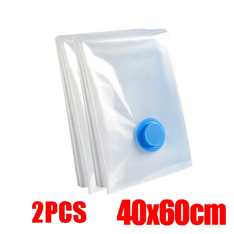 Lot de 4 sacs de compression sous vide épais et transparents pour couettes et vêtements 18