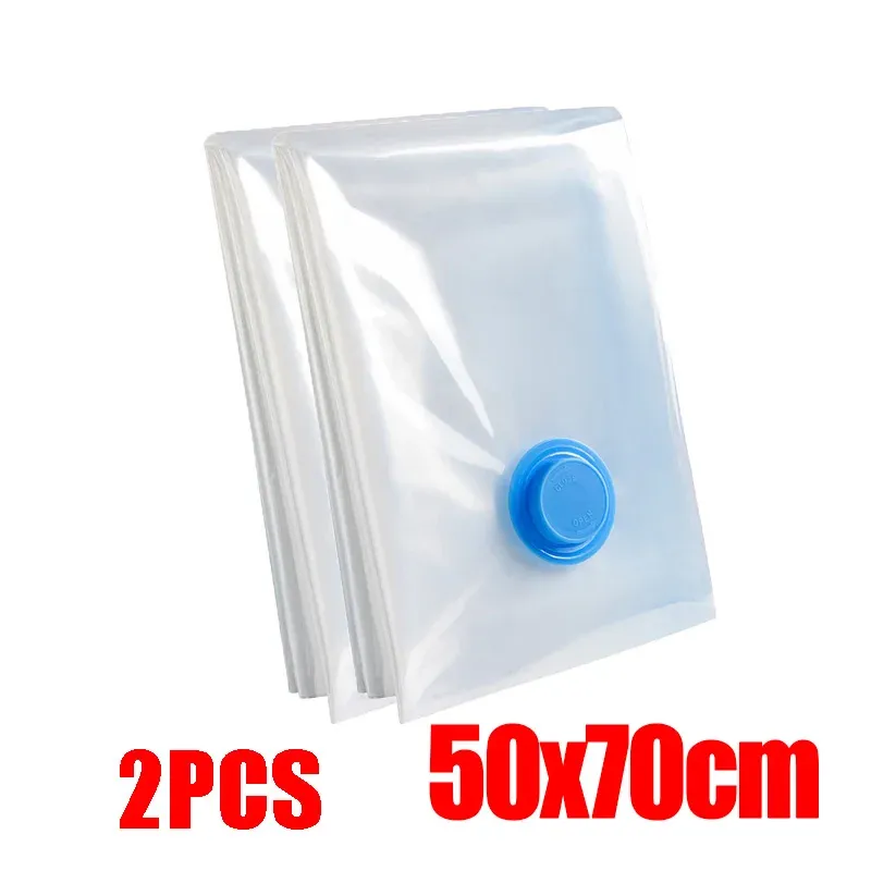Lot de 4 sacs de compression sous vide épais et transparents pour couettes et vêtements 17