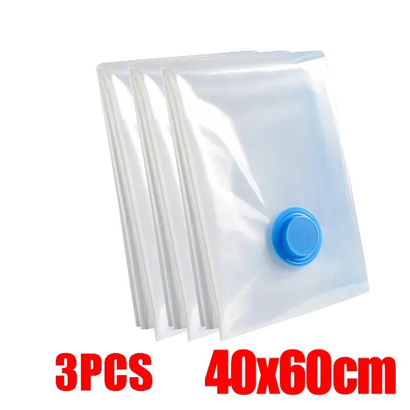 Lot de 4 sacs de compression sous vide épais et transparents pour couettes et vêtements 21