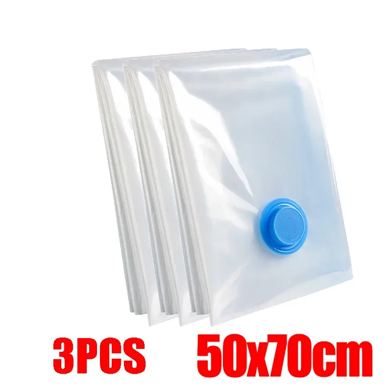 Lot de 4 sacs de compression sous vide épais et transparents pour couettes et vêtements 29
