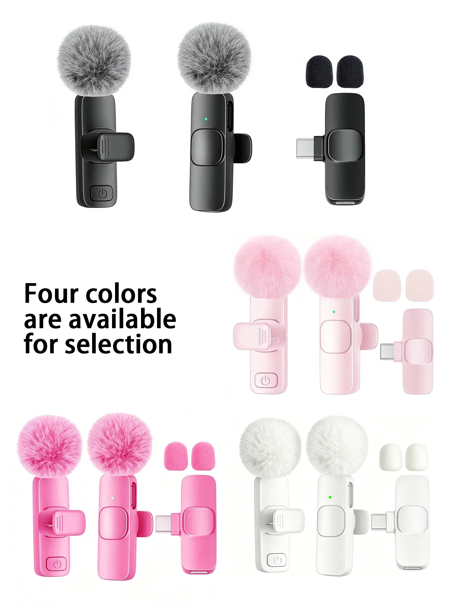 Microphone cravate sans fil, accessoires