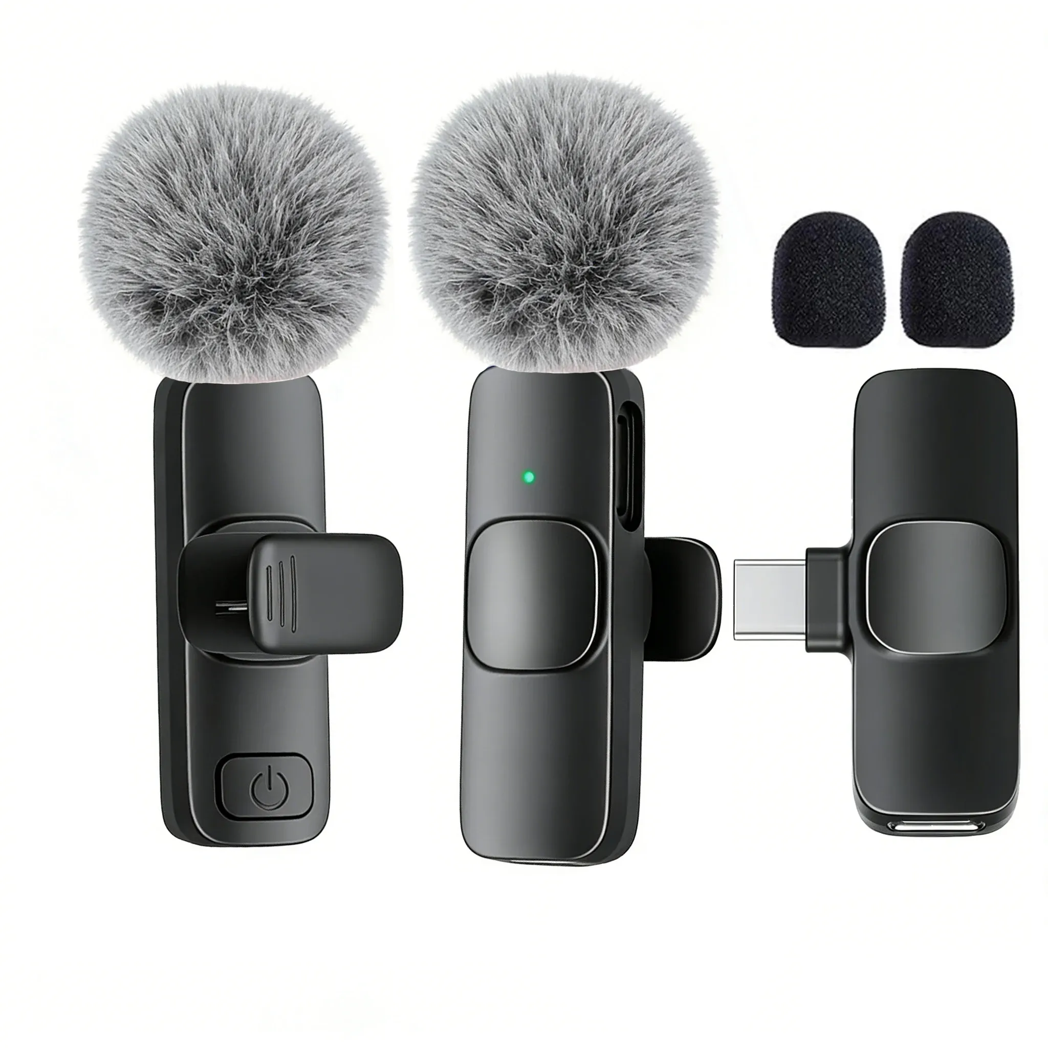 Microphone cravate sans fil professionnel avec port USB-C pour smartphones, ordinateurs et tablettes, plug and play 13