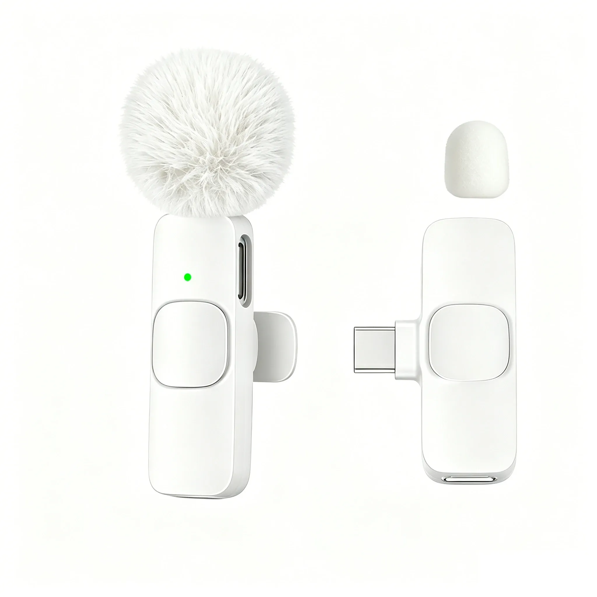 Microphone cravate sans fil professionnel avec port USB-C pour smartphones, ordinateurs et tablettes, plug and play 8
